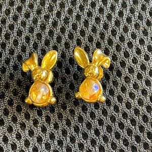 Gold Bunny Earrings